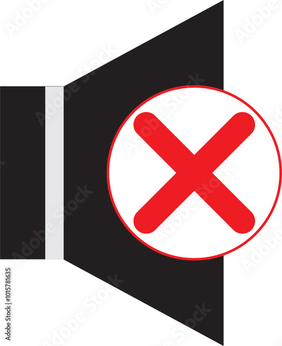 red crossed speaker icon