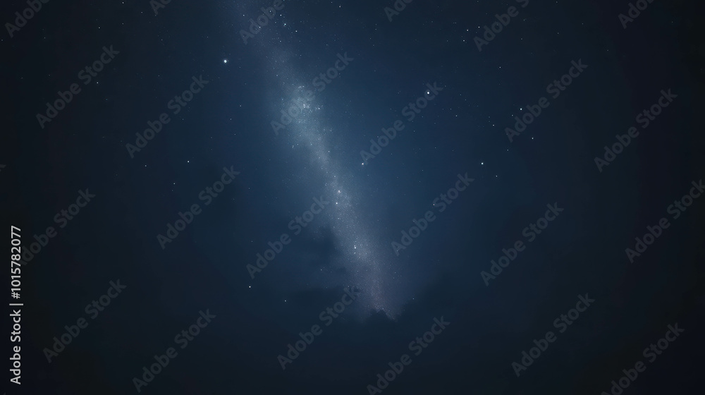Fototapeta premium Soft Glowing Milky Way Across Midnight Sky