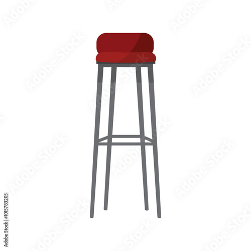 Modern bar stool for kitchen or restaurant on white background