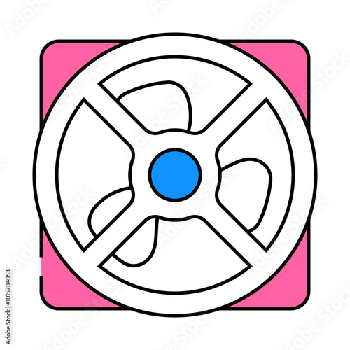 computer fan line icon vector. computer fan sign. isolated symbol illustration