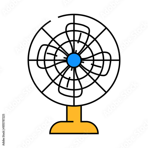 table fan line icon vector. table fan sign. isolated symbol illustration