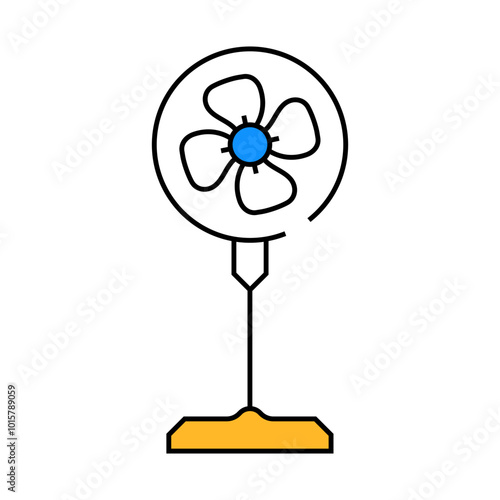 room fan line icon vector. room fan sign. isolated symbol illustration