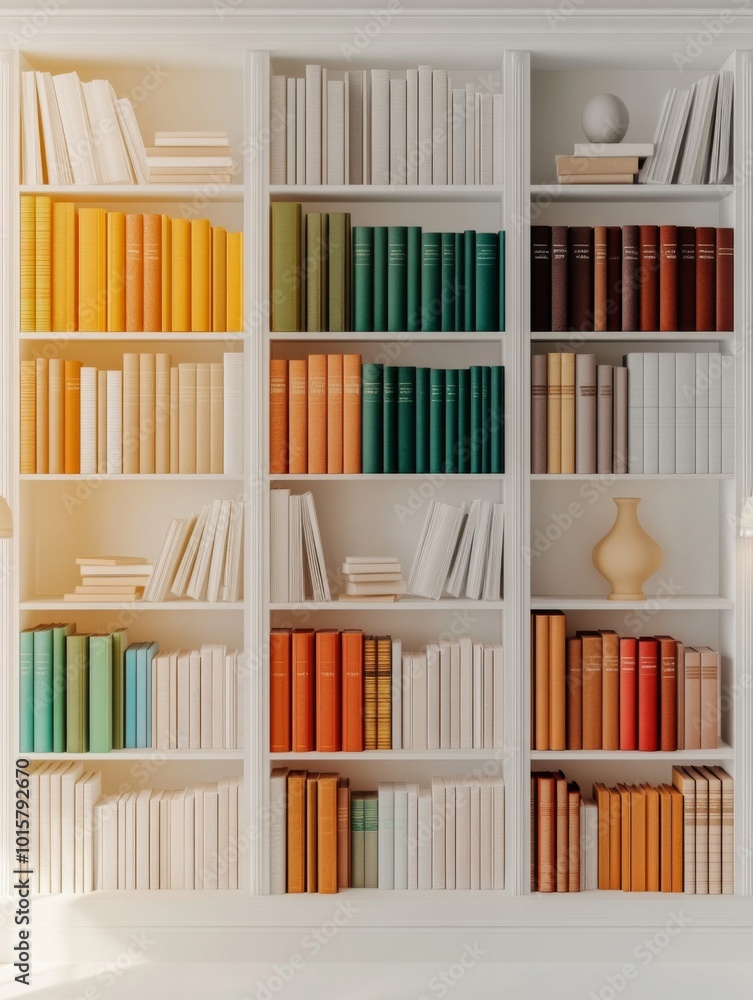 white bookshelf in an office setting showcases a collection of neatly arranged hardcover books and stylish lamps. white bookshelf in an office setting showcases a collection of neatly arranged hardcover books and stylish lamps.
