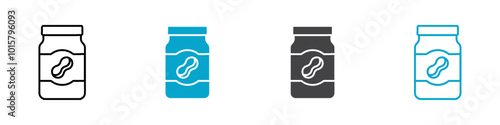 peanut butter icon vector line design