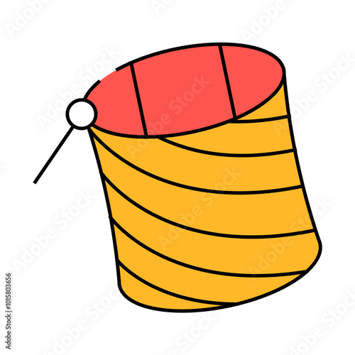 frameless kite flying line icon vector. frameless kite flying sign. isolated symbol illustration