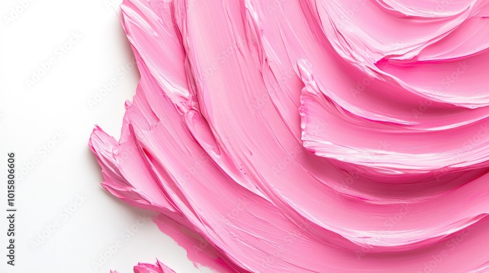 Smooth Pink Paint Texture on White Background Smooth Pink Paint Texture on White Background