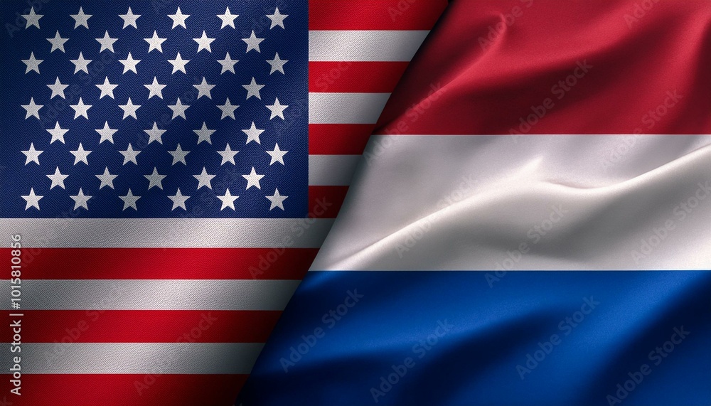 アメリカの国旗とオランダの国旗(America flag & Netherlands flag.)
アメリカの国旗とオランダの国旗(America flag & Netherlands flag.)