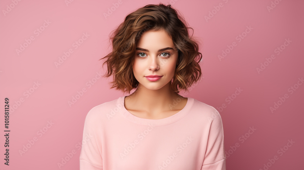 Portrait of a beautiful young woman smiling and looking at camera. Woman portrait Portrait of a beautiful young woman smiling and looking at camera. Woman portrait
