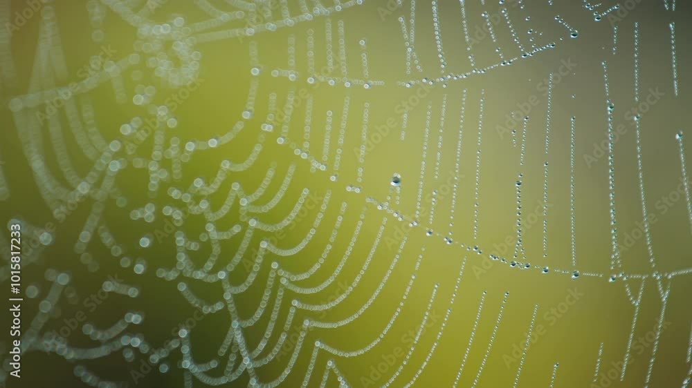 Spiders web in the morning forest Spiders web in the morning forest