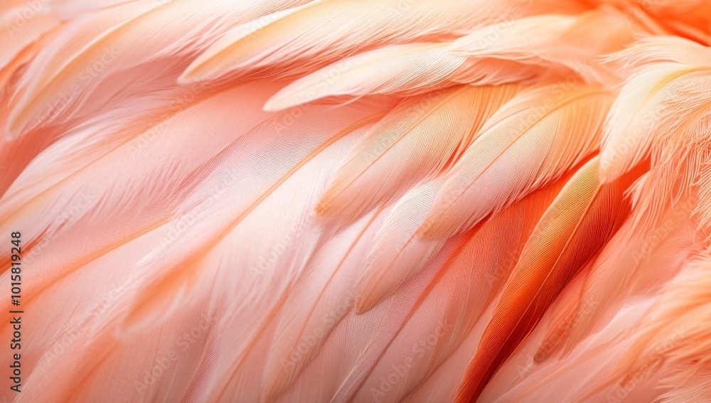 Obraz premium Close-up of Pink Flamingo Feathers