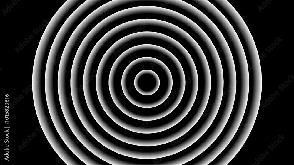 Geometric white glowing neon circle-shaped tunnel, creating a hypnotic, hallucinogenic loop, 4K background. Geometric white glowing neon circle-shaped tunnel, creating a hypnotic, hallucinogenic loop, 4K background.