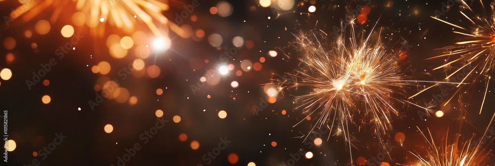 Fototapeta premium Picture of a beautiful fireworks spectacular for celebrations.