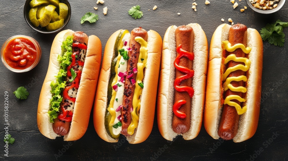 Hot dog. Delicious hot dog background Hot dog. Delicious hot dog background