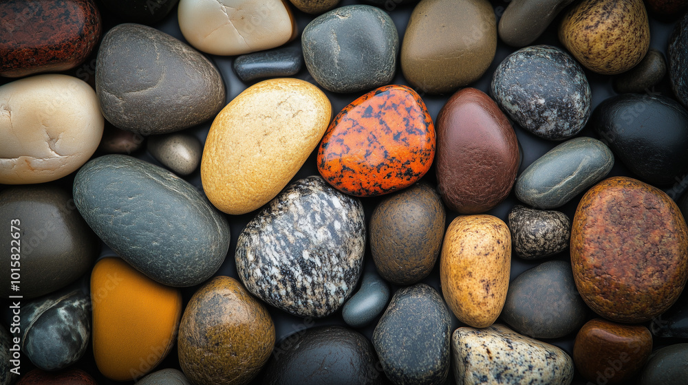 Natural Stone Background, Small River Pebbles
Natural Stone Background, Small River Pebbles