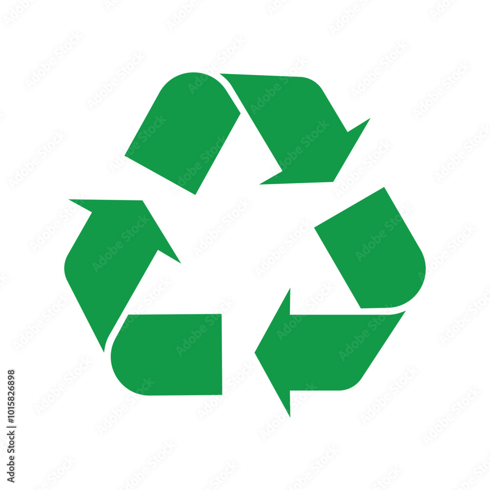 Fototapeta premium Recycle icon symbol vector illustration. Recycle icon Recycling symbol. Isolated on white background.