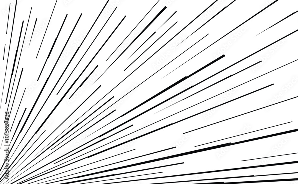 Obraz premium Comic manga art speed lines explosion background