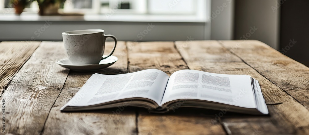 Book and Coffee on Wooden Table Book and Coffee on Wooden Table