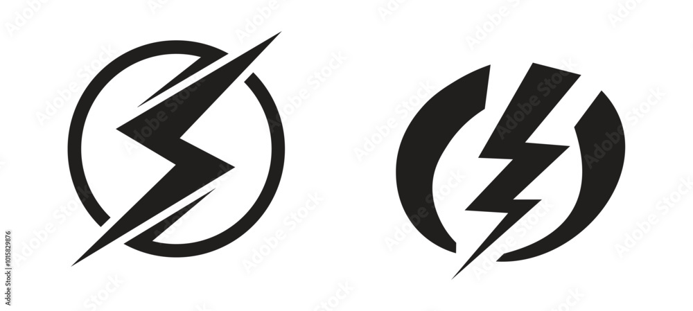 Thunder lightning logo vector illustration Thunder lightning logo vector illustration
