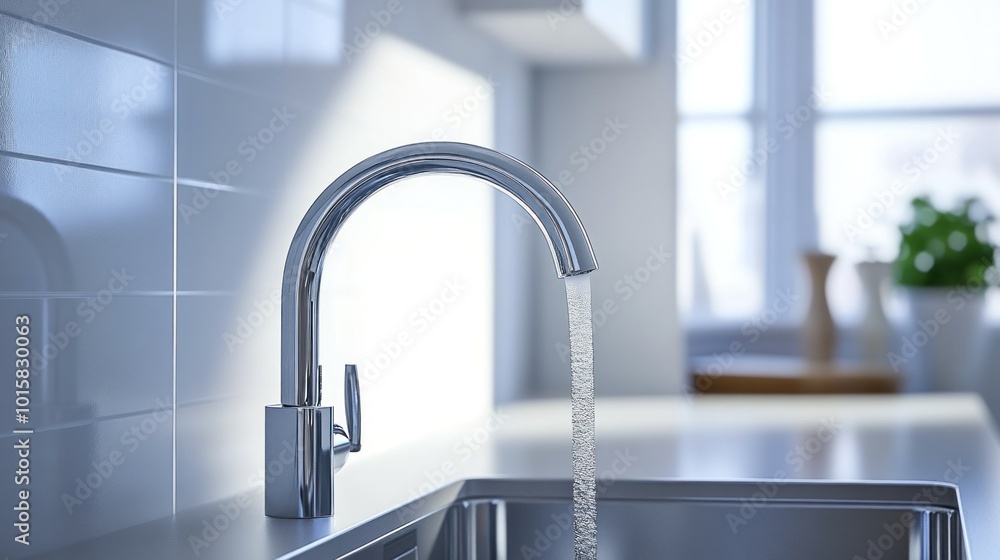 Modern Kitchen Faucet with Running Water Modern Kitchen Faucet with Running Water