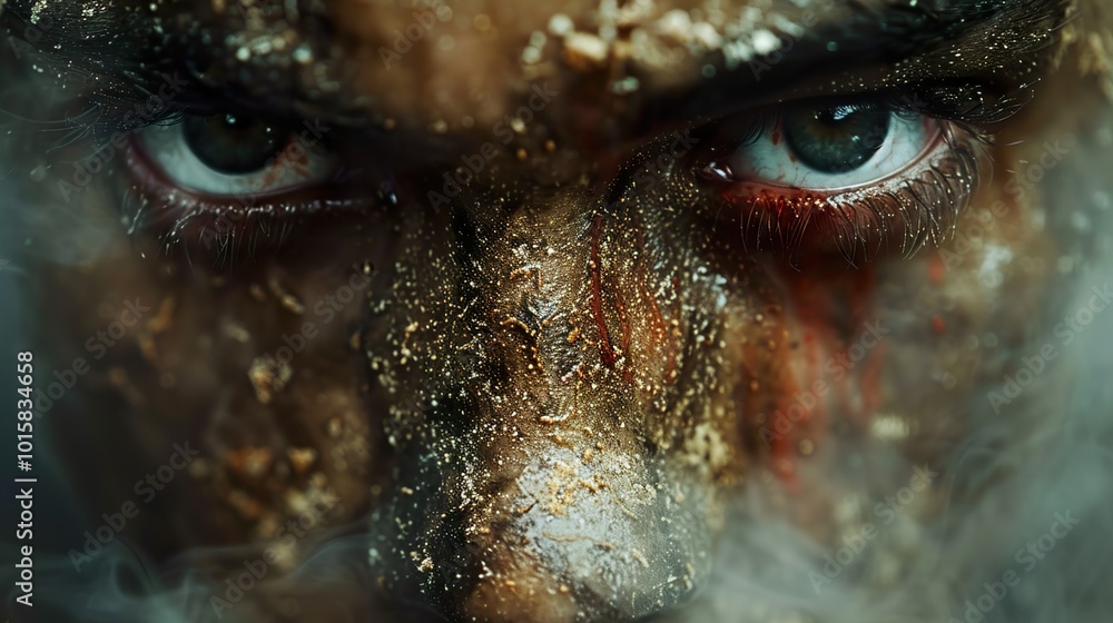 Intense Gaze: A Close-Up Portrait of Humanity Intense Gaze: A Close-Up Portrait of Humanity