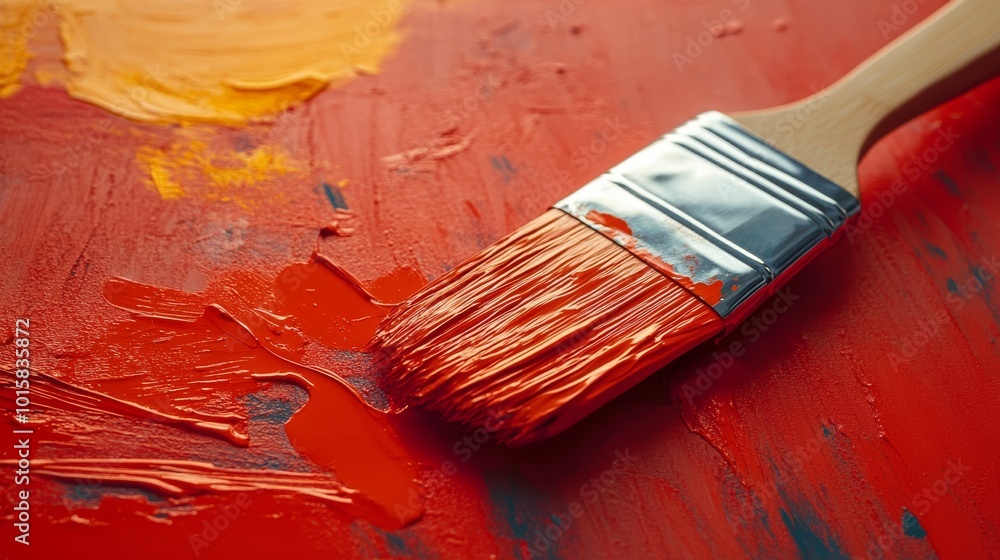 Fototapeta premium Paint brush. Painting background