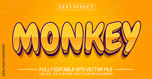 Monkey  font Text effect editable