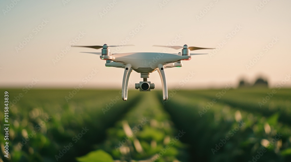 A drone flying over a vast soybean farm, capturing modern farming techniques A drone flying over a vast soybean farm, capturing modern farming techniques