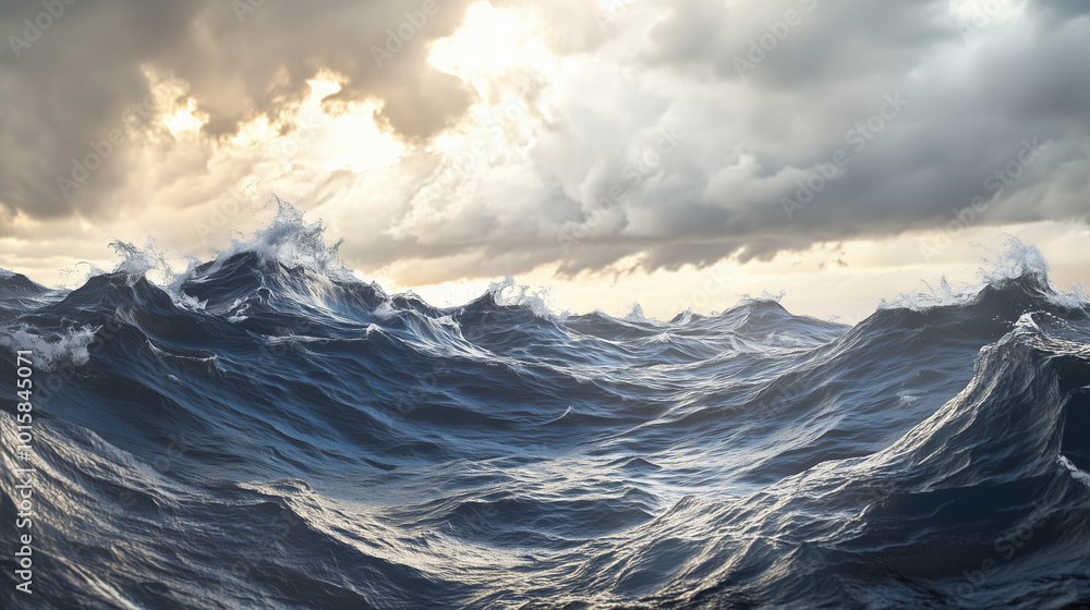 Rough Seas with Stormy Clouds Overhead. Dark, Powerful Nature Image.
Rough Seas with Stormy Clouds Overhead. Dark, Powerful Nature Image.