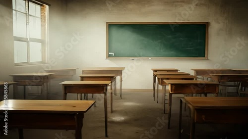 Wallpaper Mural background of empty classroom  in the school, 4K video
 Torontodigital.ca