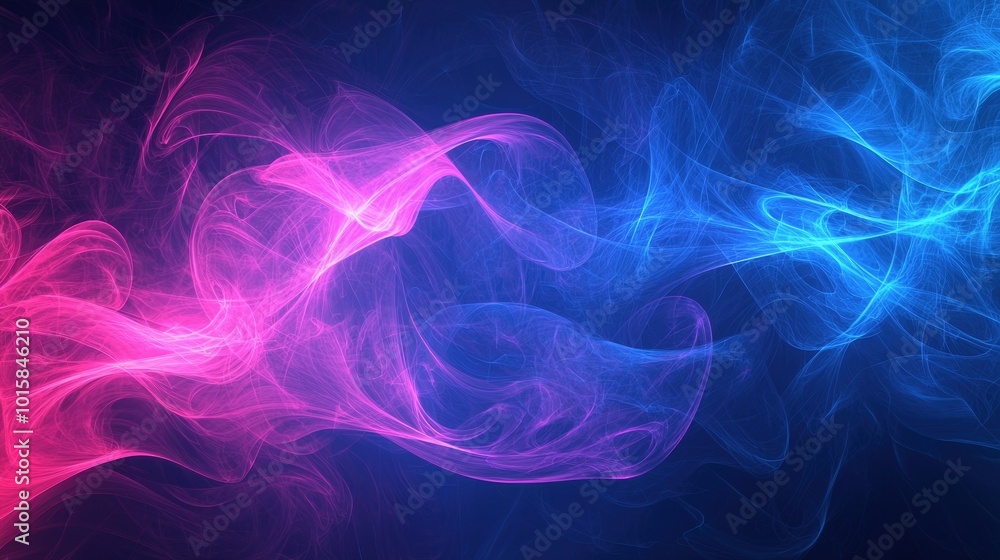 Flowing Abstract Waves of Bright and Vibrant Neon Colors in Digital Art Style Flowing Abstract Waves of Bright and Vibrant Neon Colors in Digital Art Style
