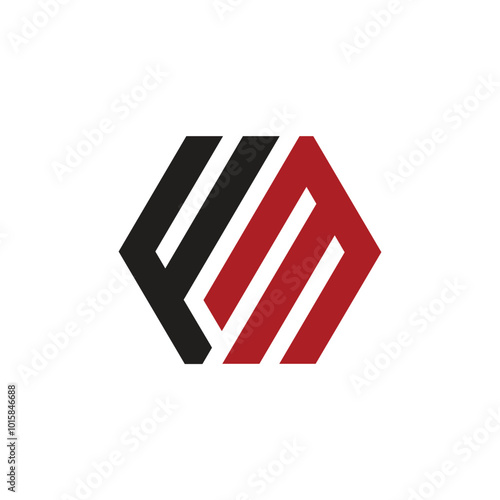 initial fm letter logo design vector template, letter mf fm logo design vector, fm logo for business, mf logo for monogram.