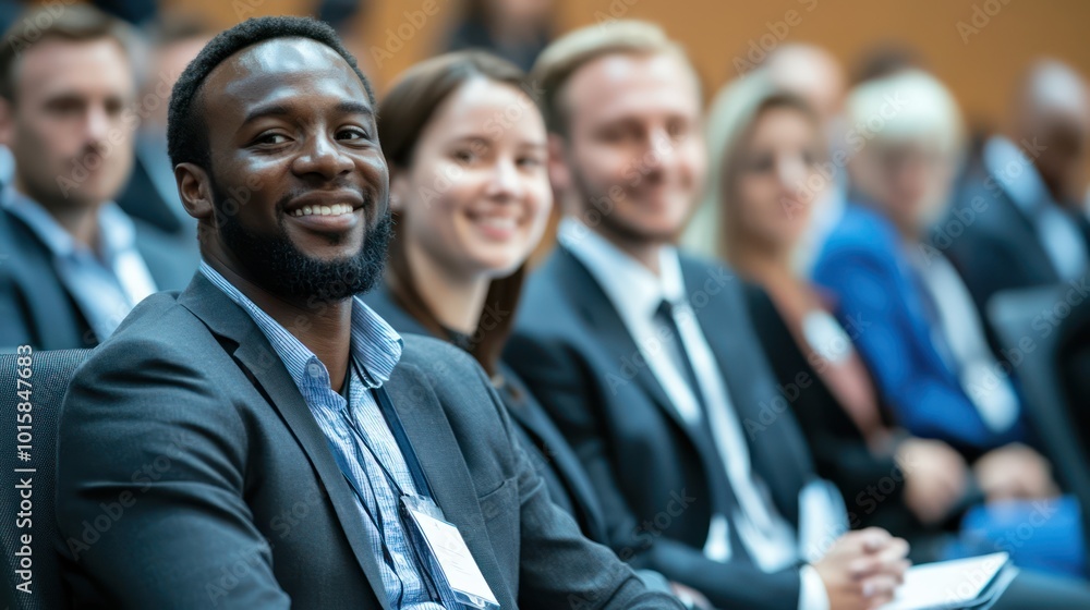 Business executives attending an international business conference Business executives attending an international business conference
