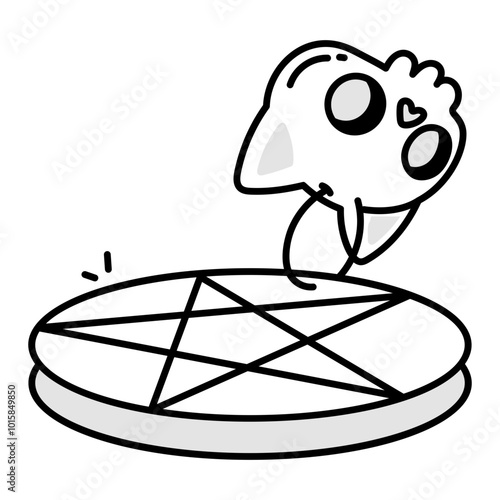 A drawing style icon of occult symbol 

