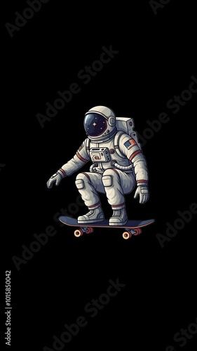 smartphone device wallpaper featuring surreal lonely sad astronaut in space