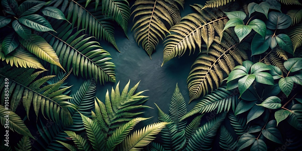 A Symphony of Lush Greenery, With Deep Green Foliage Forming a Vibrant Frame, Center Stage for a Dance of Light and Shadow A Symphony of Lush Greenery, With Deep Green Foliage Forming a Vibrant Frame, Center Stage for a Dance of Light and Shadow