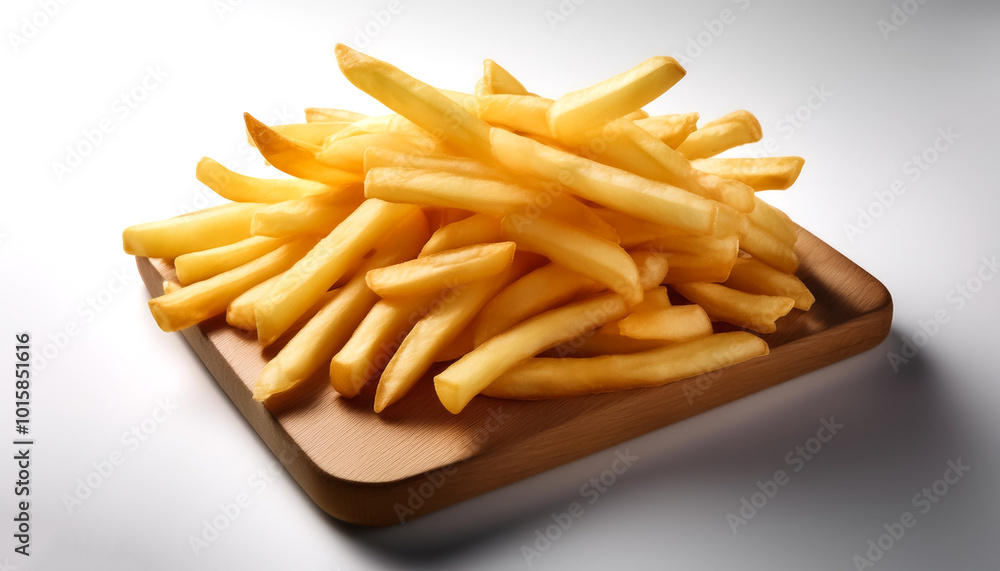 tasty French fries on a white background tasty French fries on a white background