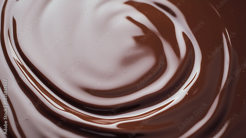 Melted Dark Chocolate Pool Background Overhead Shot Melted Dark Chocolate Pool Background Overhead Shot