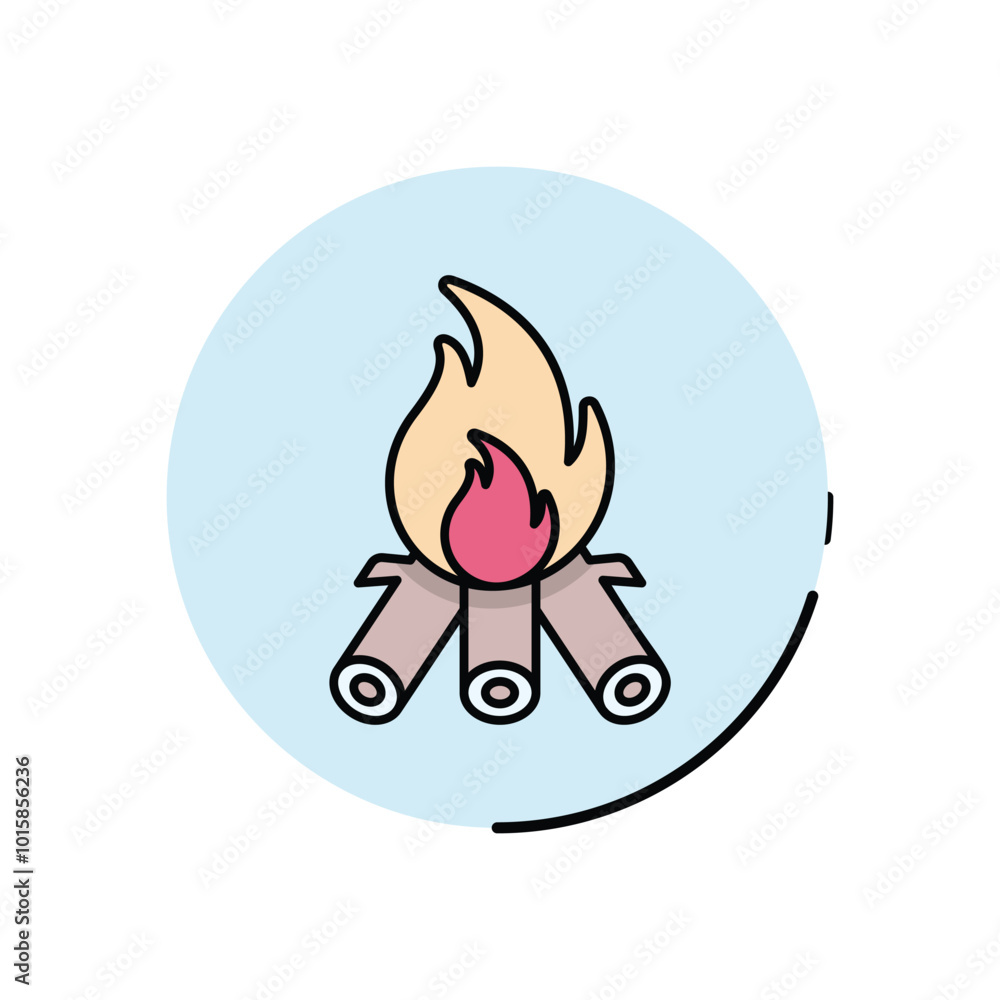 Bonfire vector icon Bonfire vector icon
