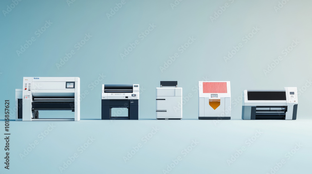 Digital Printable Types Four different types of printing are shown: digital, rotary, large ...