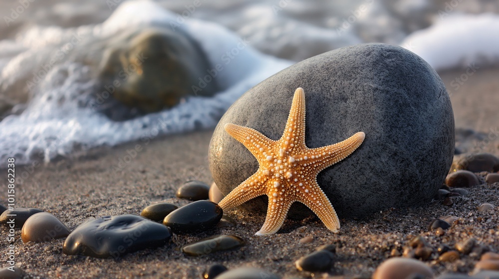 lovely starfish on the beach, nice weather lovely starfish on the beach, nice weather