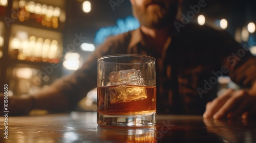 Whiskey shot. Whiskey background