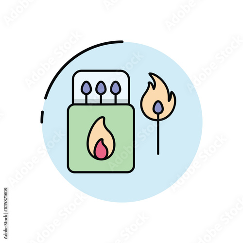 Kitchen Matchbox vector icon