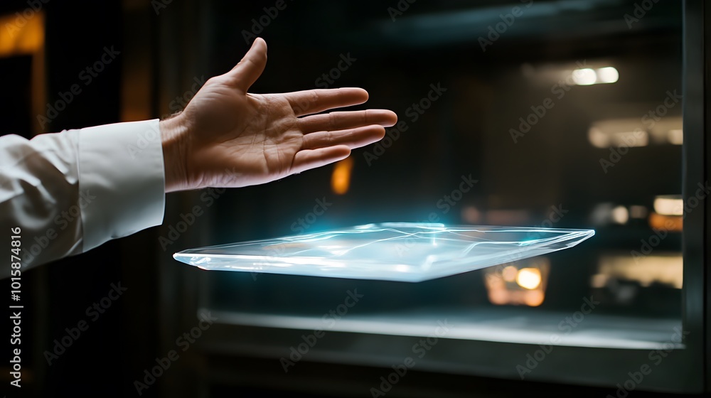 Holographic Interface Futuristic Technology Concept Holographic Interface Futuristic Technology Concept