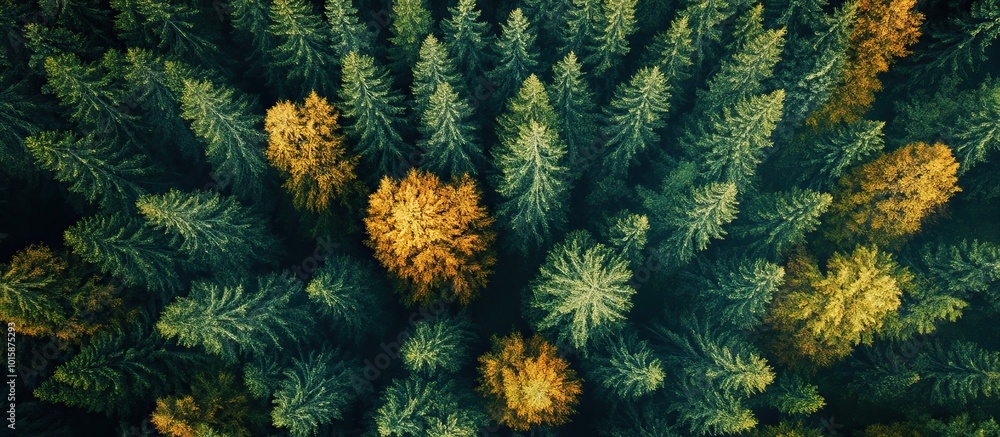 Aerial View of Autumn Forest Aerial View of Autumn Forest