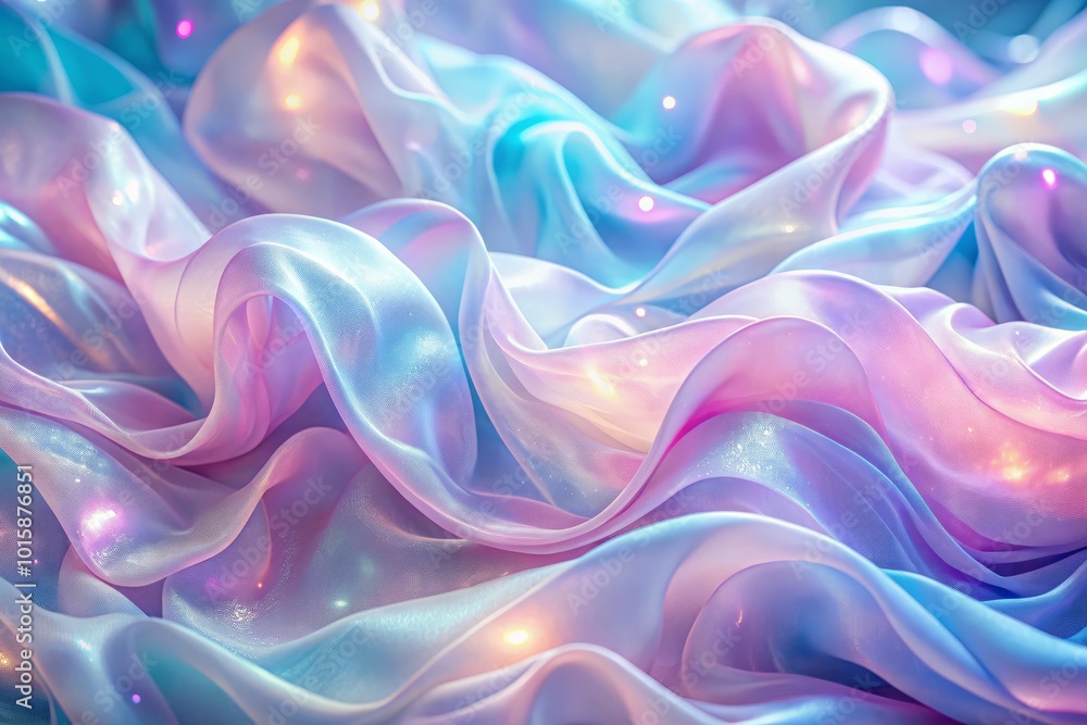 Obraz premium Light Pastel Holographic Fashion Photography Background for Stylish Visuals