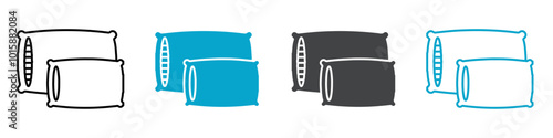 pillow icon Thin line vector design