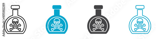 poison icon Thin line vector design