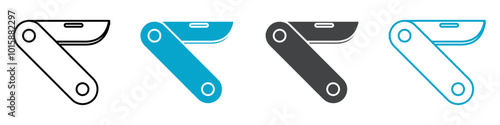 pocket knife icon Thin line vector design