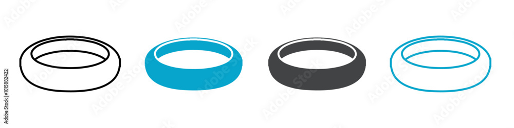 ring icon Thin line vector design ring icon Thin line vector design