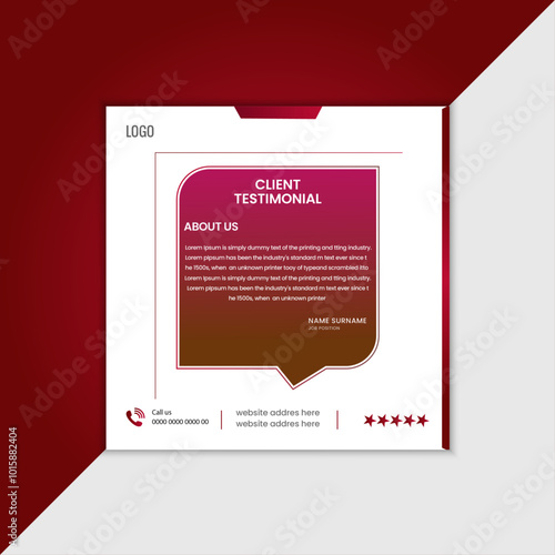 creative client testimonial
                             post design   
